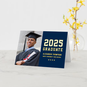 2024 Graduate Custom Gold Graduation Thank You Foil Greeting Card