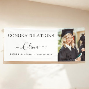 2024 Graduation Black Gold High School College Banner