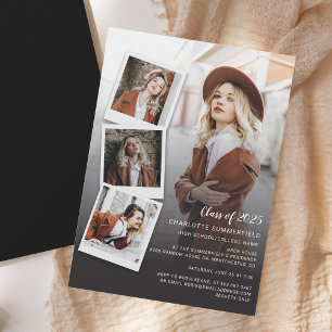 2024 Graduation Photo Collage Open House Party Magnetic Invitation