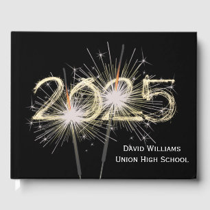 2024 Graduation Sparklers on Black Guest Book