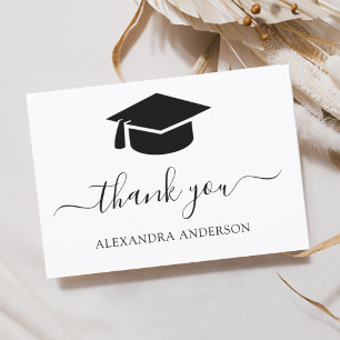 2024 Graduation Thank You Black White Card