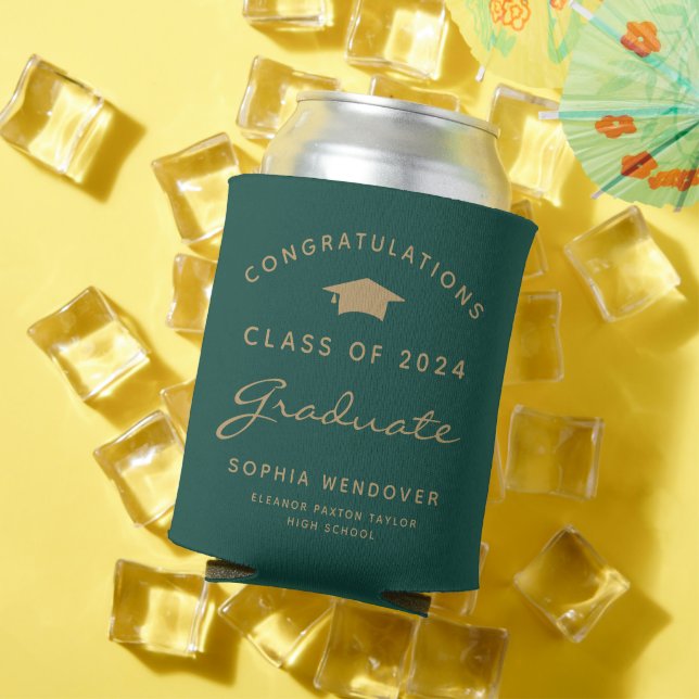 2024 Green Gold Graduation Can Cooler (In Situ Summer)
