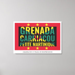 2024 GRENADA 50th Anniversary Independence Canvas Print