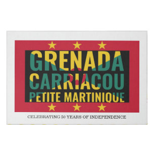 2024 GRENADA 50th Anniversary Independence Faux Canvas Print