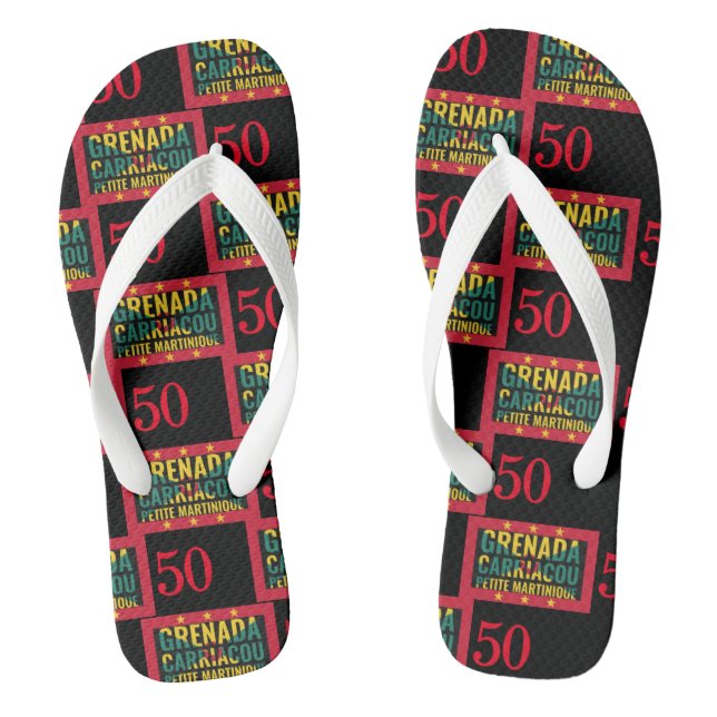 2024 GRENADA 50th Anniversary Independence Jandals (Footbed)
