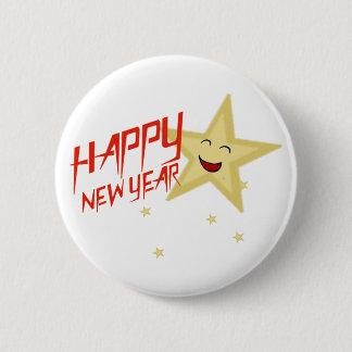 2024 Happy New Year 6 Cm Round Badge