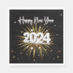 2024 Happy New Year Dinner Napkins