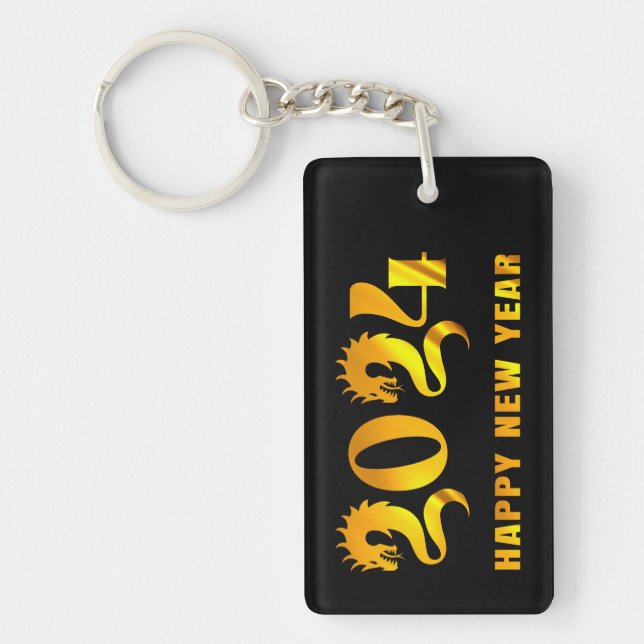 2024 HAPPY NEW YEAR KEY RING (Front)