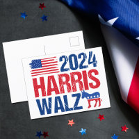 2024 Harris Walz Democrat Donkey Election