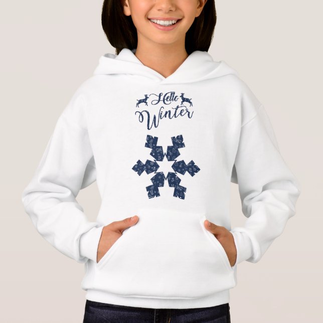 2024 Hello Winter Holiday Snowflake Pattern (Front)