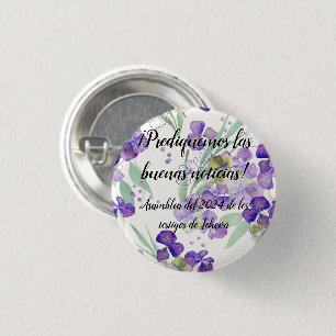 2024 JW asamblea Prediquemos flores 3 Cm Round Badge