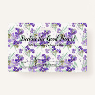 2024 JW convention Hydrangeas ID Badge