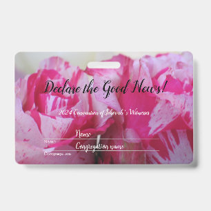 2024 JW convention Roses ID Badge