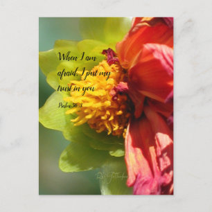 2024 JW year text Psalm 56:3  Invitation Postcard