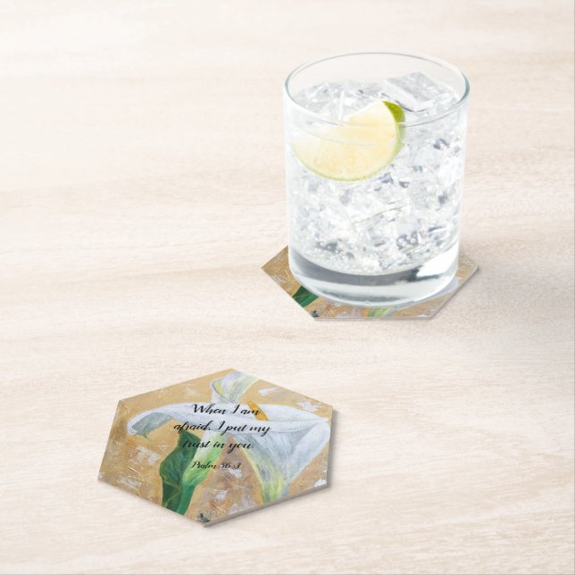 2024 JW year text Psalm 56:3 Paper Coaster (Insitu)