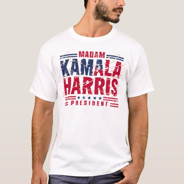 2024 Kamala Harris Madam President USA Vote T-Shirt (Front)