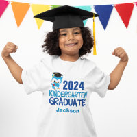 2024 Kindergarten Graduation Cute Blue Owl Kids