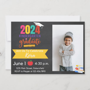 2024 Kindergarten Graduation Invitation with Photo