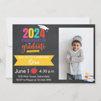 2024 Kindergarten Graduation Invitation with Photo