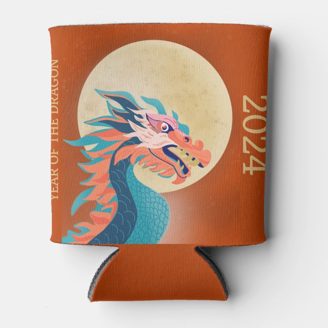 2024 Lunar New Year of Dragon Can Cooler (Front)