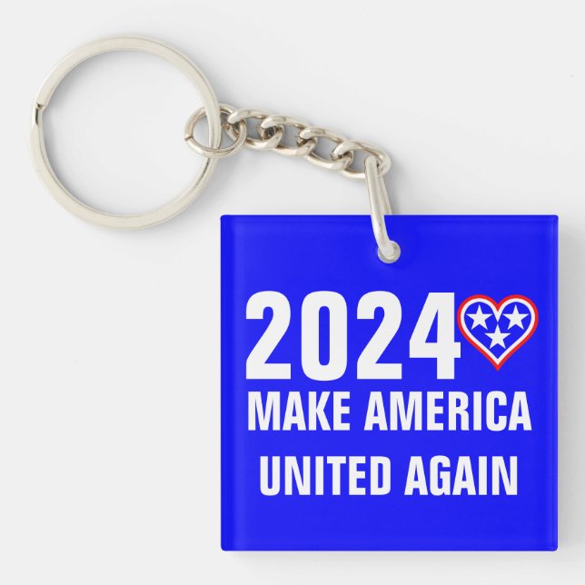 2024 MAKE AMERICA UNITED AGAIN Keychain (Front)