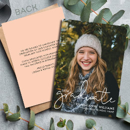 2024 Minimalist Overlay High School Graduate Photo Announcement