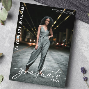 2024 Minimalist Script College Graduate Photo Announcement