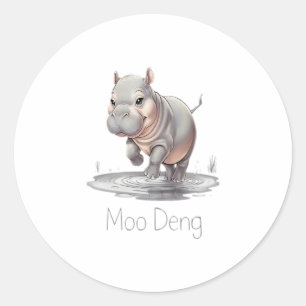 2024 Moo Deng Classic Round Sticker