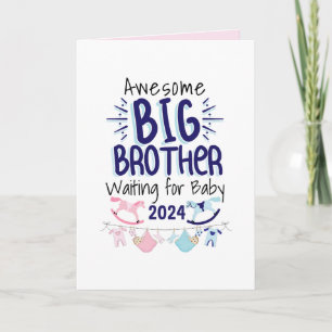 2024 New Big Brother Waiting for Baby Sibling Card