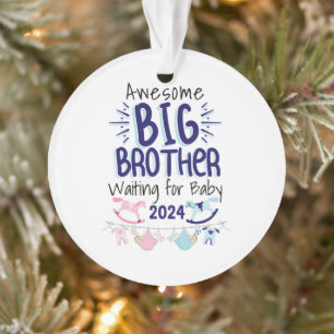 2024 New Big Brother Waiting for Baby Sibling Ornament