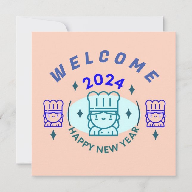 2024 NEW YEAR CHRISTMAS GREETING HOLIDAY CARD (Front)