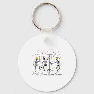 2024 New Year Crew Skeleton Dancing Funny Nurse Ic Key Ring