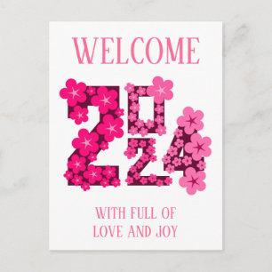 2024 NEW YEAR GREETING MOM DAD SISTER BROTHER BOSS POSTCARD