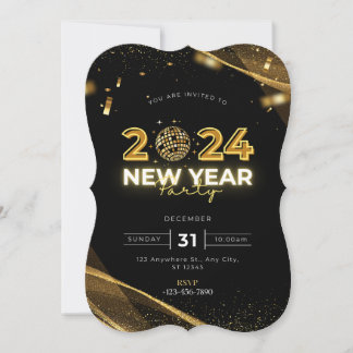 2024 New Year Party Invitation