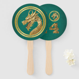 2024 New Years Eve Party-Chinese New Year-Dragon- Hand Fan