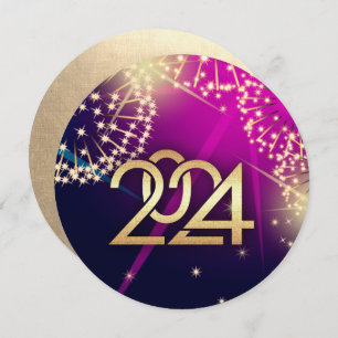 2024 New Year's Eve Party Fireworks  Invitation
