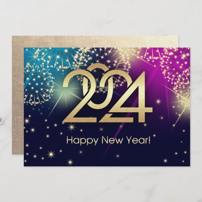 2024 New Year's Eve Party  Invitation (Front/Back)
