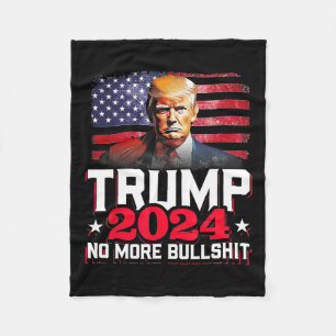 2024 No More Bull America Flag Fleece Blanket