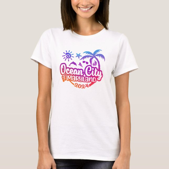 2024 Ocean City Maryland Vacation Spring Break T-Shirt (Front)
