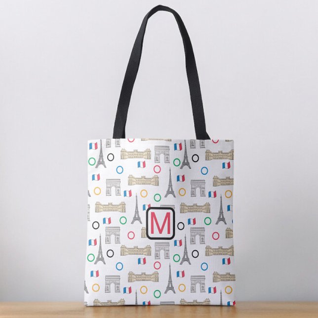 2024 Paris France Games Summer Monogram Tote Bag (Creator Uploaded)