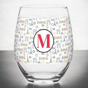 2024 Paris France Games Summer Stemless Wine Glass
