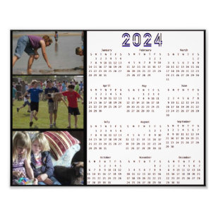 2024 Personalised Family Photo Collage Calendar