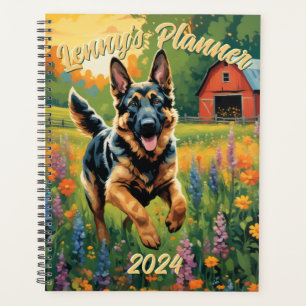 2024 personalised German Shepherd Planner