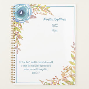 2024 Personalised   Scripture   Watercolor  Planner