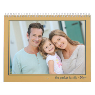 2024 Photo Calendar with Picture per Month Ochre