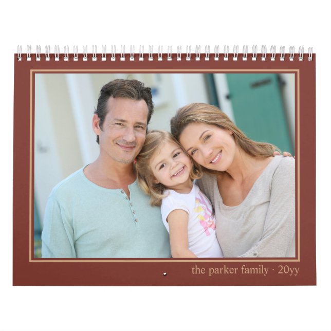 2024 Photo Calendar with Picture per Month Rust (Cover)