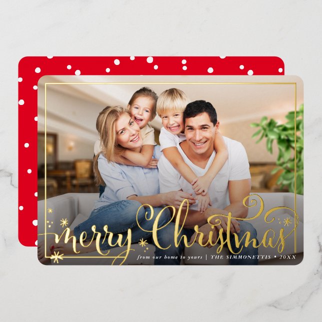 2024 PHOTO FRAME fun calligraphy Merry Christmas (Front/Back)