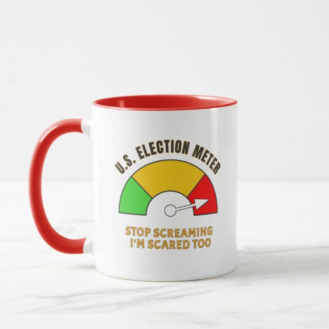 2024 Presidential Election Fear Metre Mug (Left)