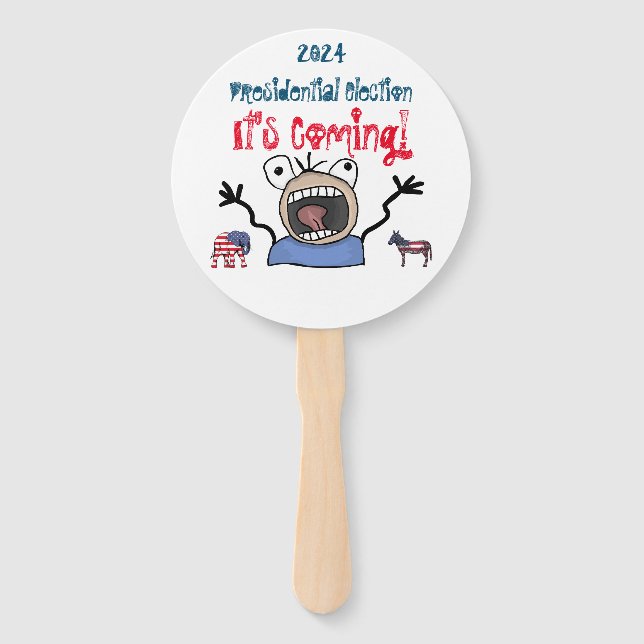 2024 Presidential Election, It's Coming! Hand Fan (Front)
