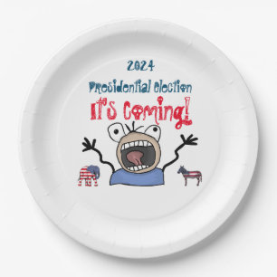2024 Presidential Election, It's Coming! Paper Plate